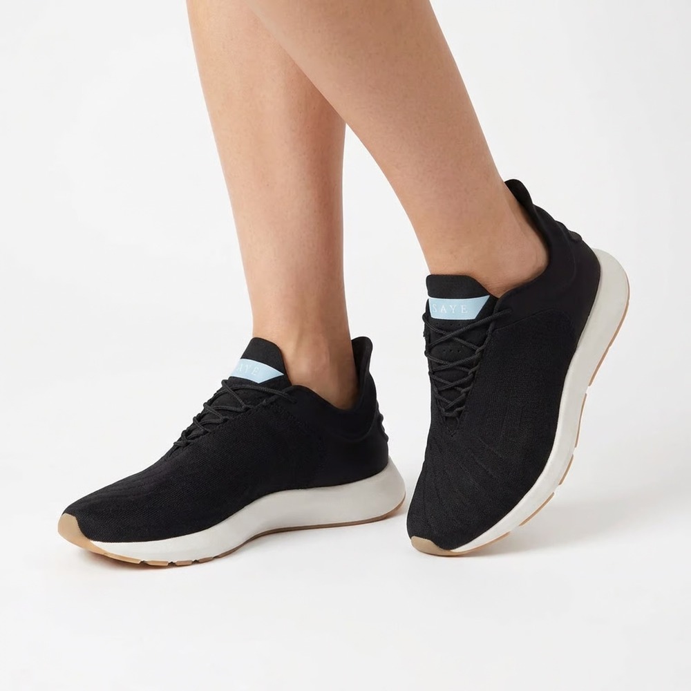 Saysh One Womens Black White Gum Lifestyle Sneakers Allyson Felix 8.5 EAH170